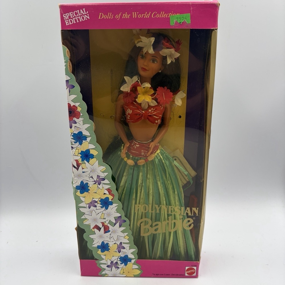 POLYNESIAN Barbie Doll Polynesia Dolls of the World DOTW 1994 Mattel 12700 NRFB‎